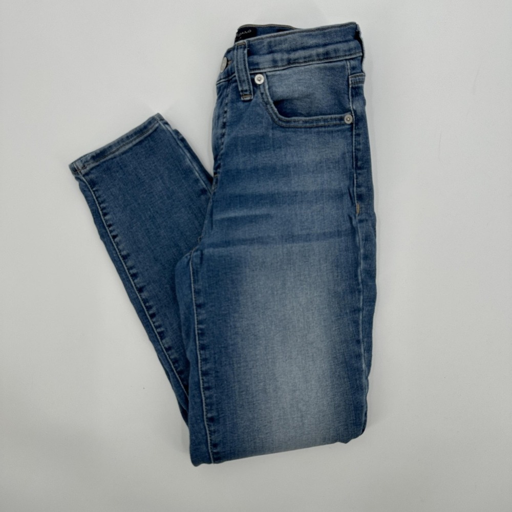 Lucky Brand Jeans Womens 2 26 Blue Mid Rise Crop AYA‎ Stretch Denim Ankle Pants